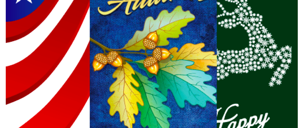 Street Pole Banners- Custom/stock options- winter, summer, fall