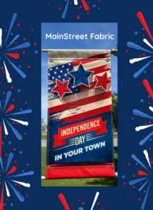 Patriotic Banner using Digital MainStreet Fabric