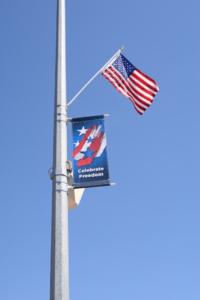 Street Pole Installation - Americana Flag