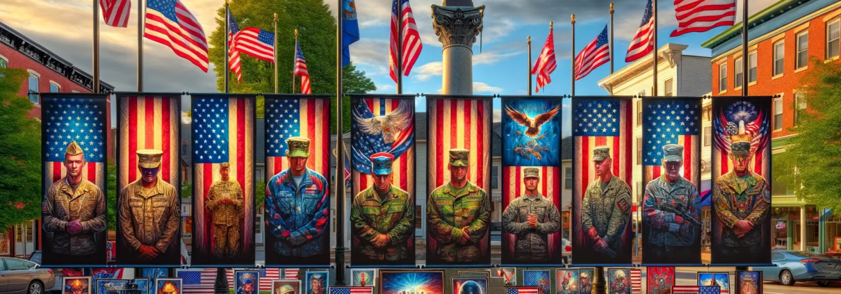 Banners for Military heroes- Street Decor Inc
