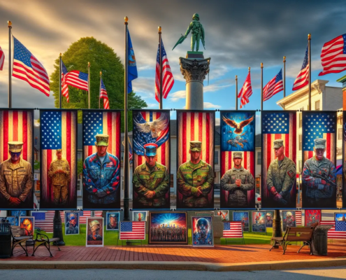 Banners for Military heroes- Street Decor Inc