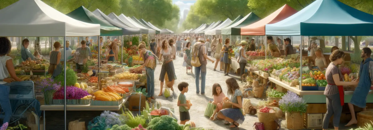 Community Farmers market Events Banners- Street Decor Inc