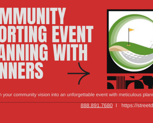 Sporting event planning with banners - Street Decor Inc