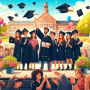 illustration of college graduation illustration of college graduation - Street Decor